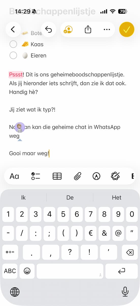 Instructiefoto: Notificaties