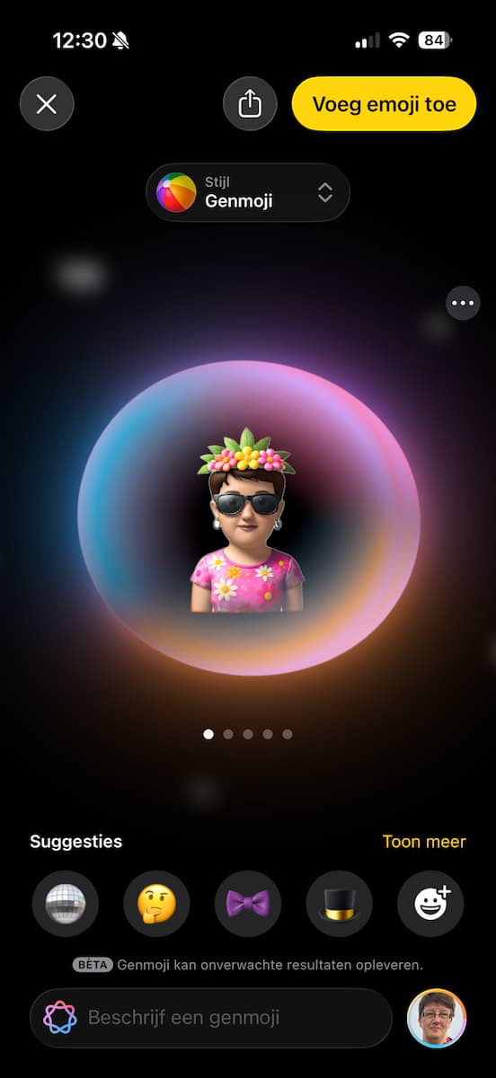 Instructiefoto: Voeg emoji toe