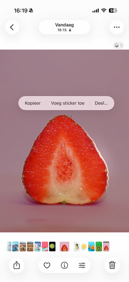 Instructiefoto: Voeg sticker toe