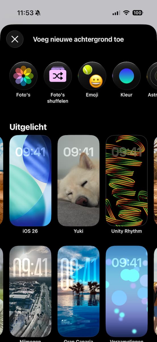 Instructiefoto: Sticker-achtergrond