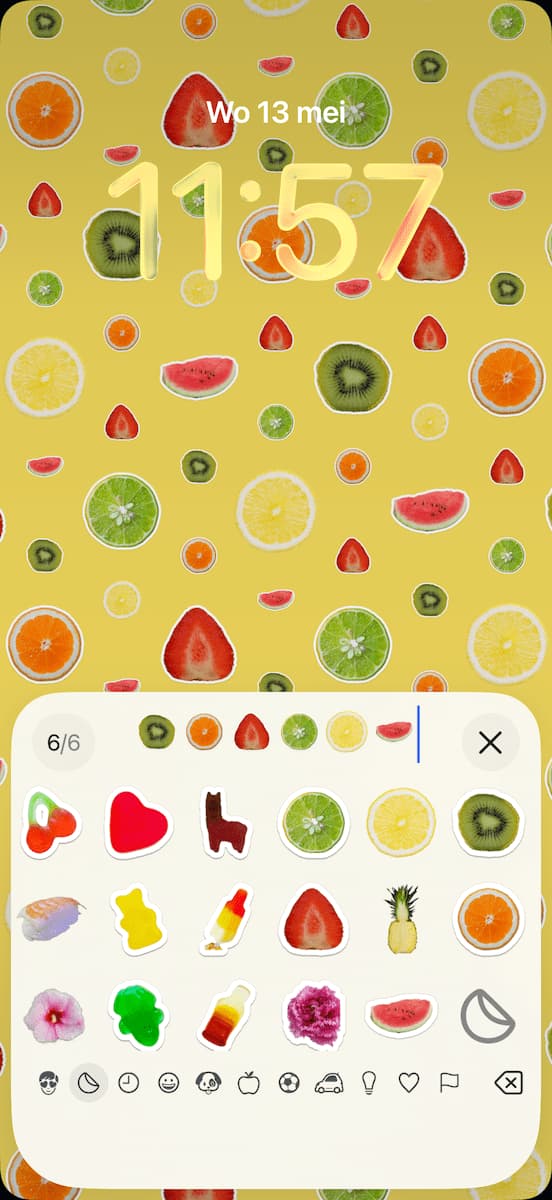 Instructiefoto: Zes stickers