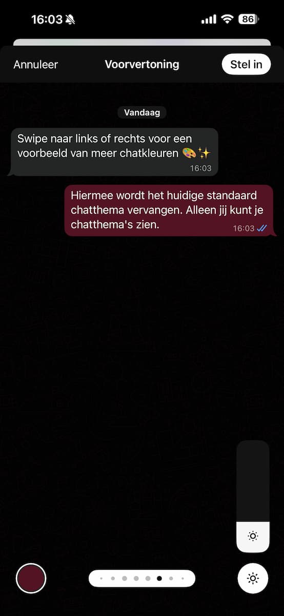 Instructiefoto: Helderheid