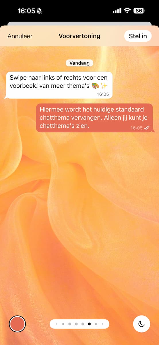 Instructiefoto: Oranje of iets anders