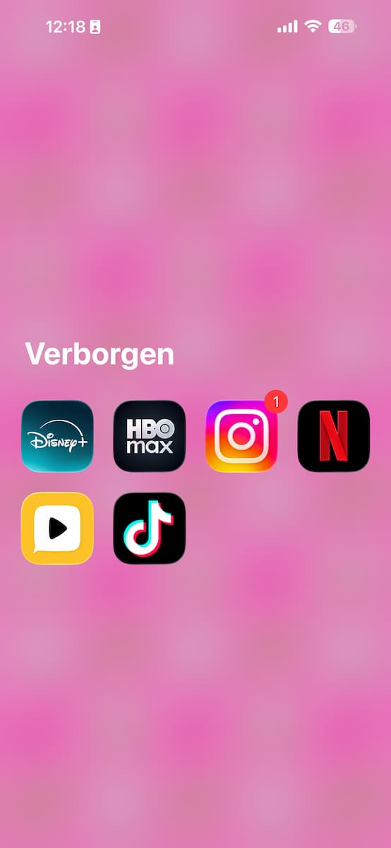 Instructiefoto: Verberg je apps