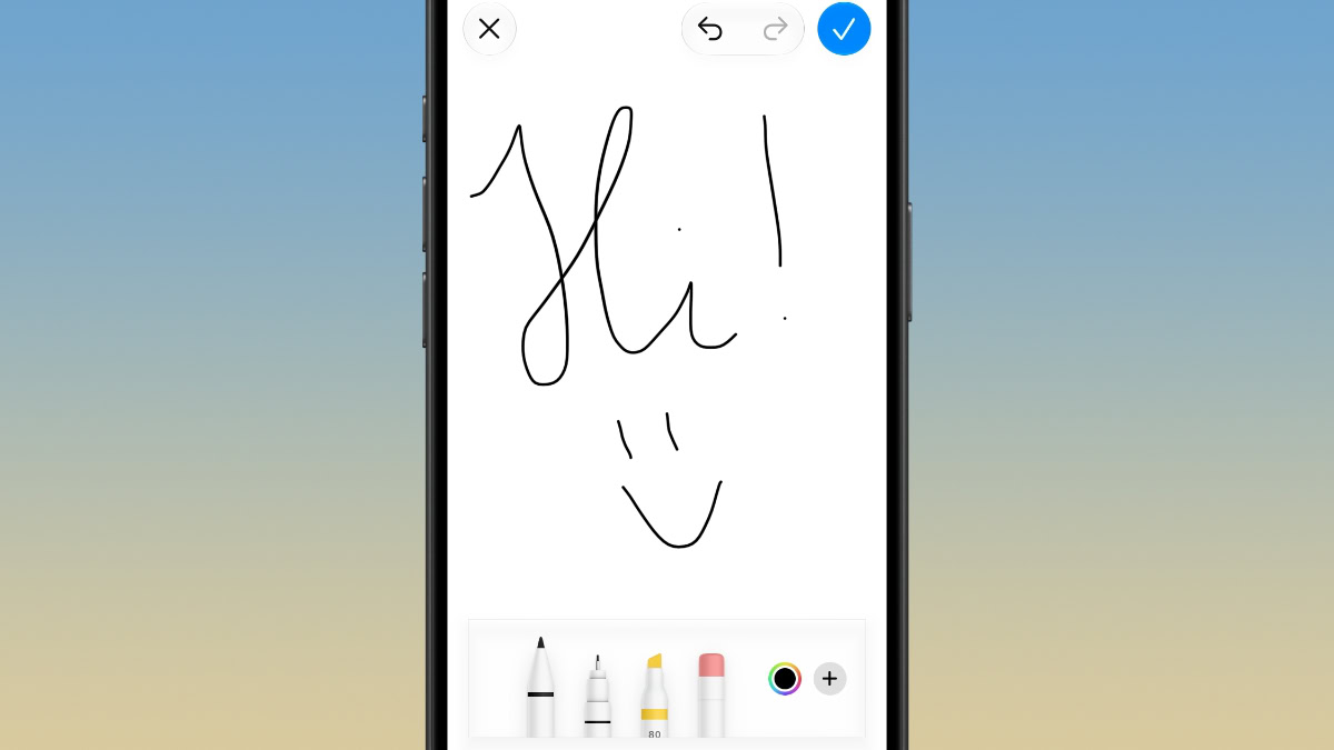 Tekenen in Berichten met iOS 27