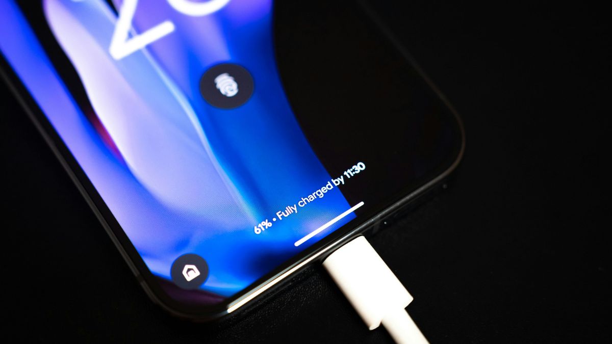iPhone wordt opgeladen