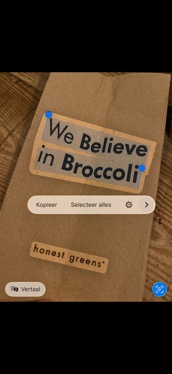 Tekst herkennen op foto's