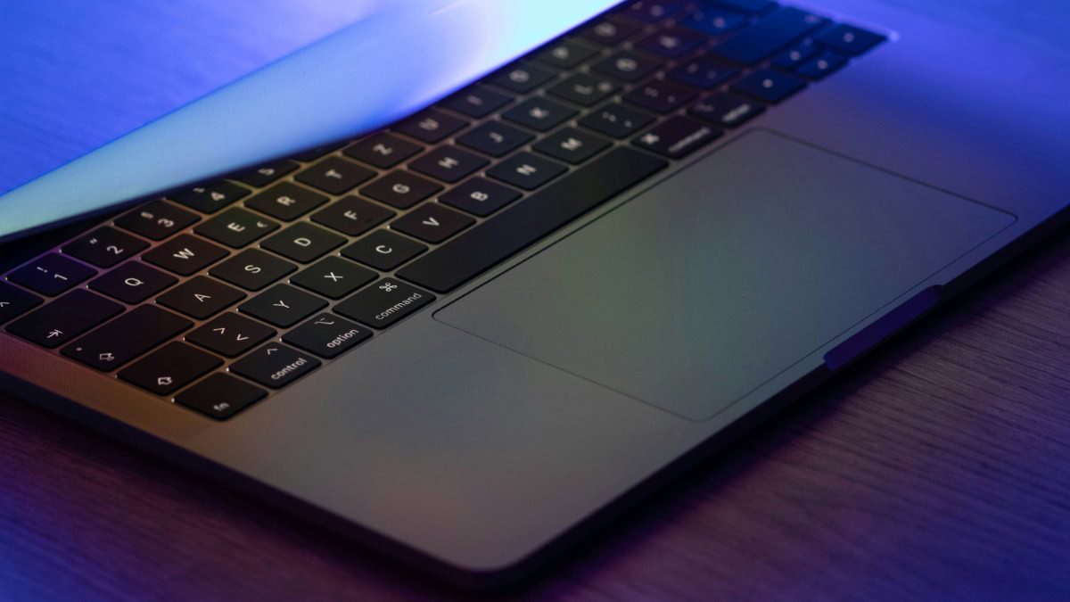 MacBook half open