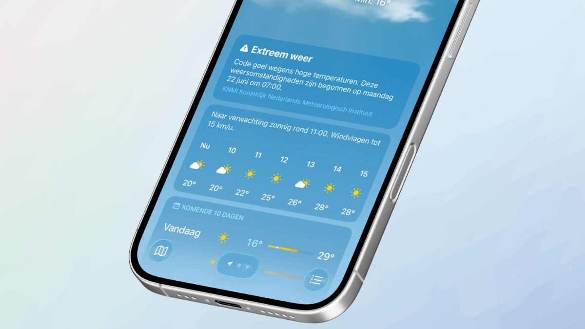 iPhone met Weer-app