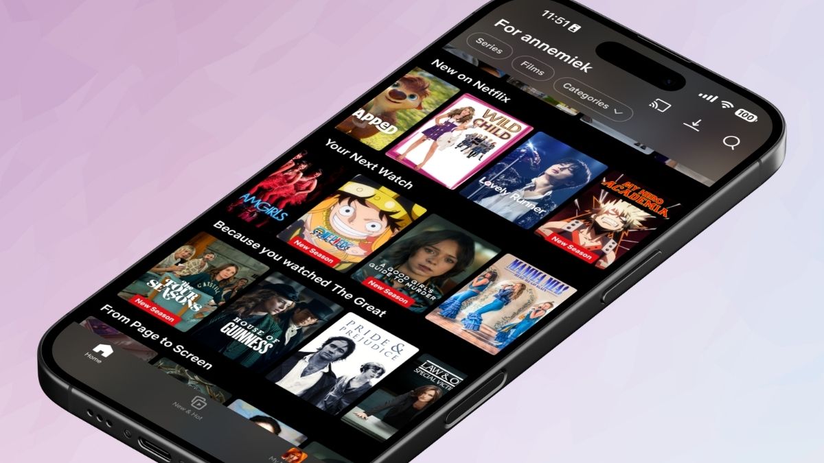 iPhone met Netflix-app