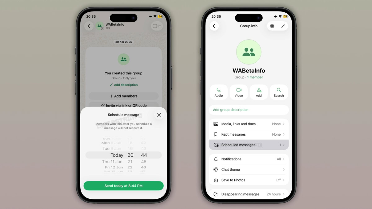 Berichten inplannen in WhatsApp