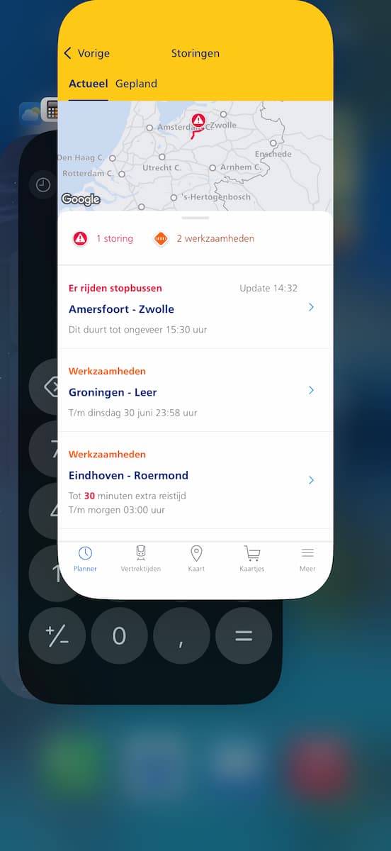 Instructiefoto: App opnieuw starten