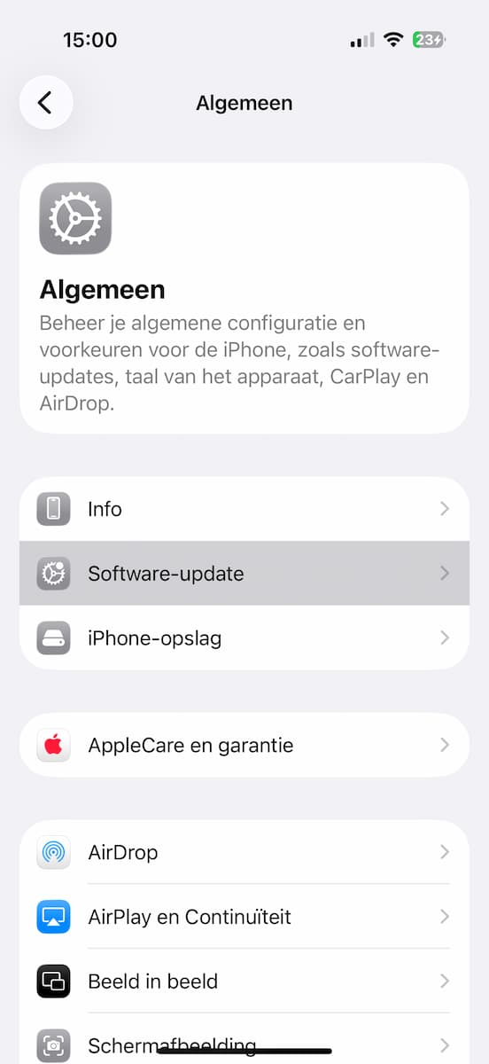 Instructiefoto: iPhone updaten