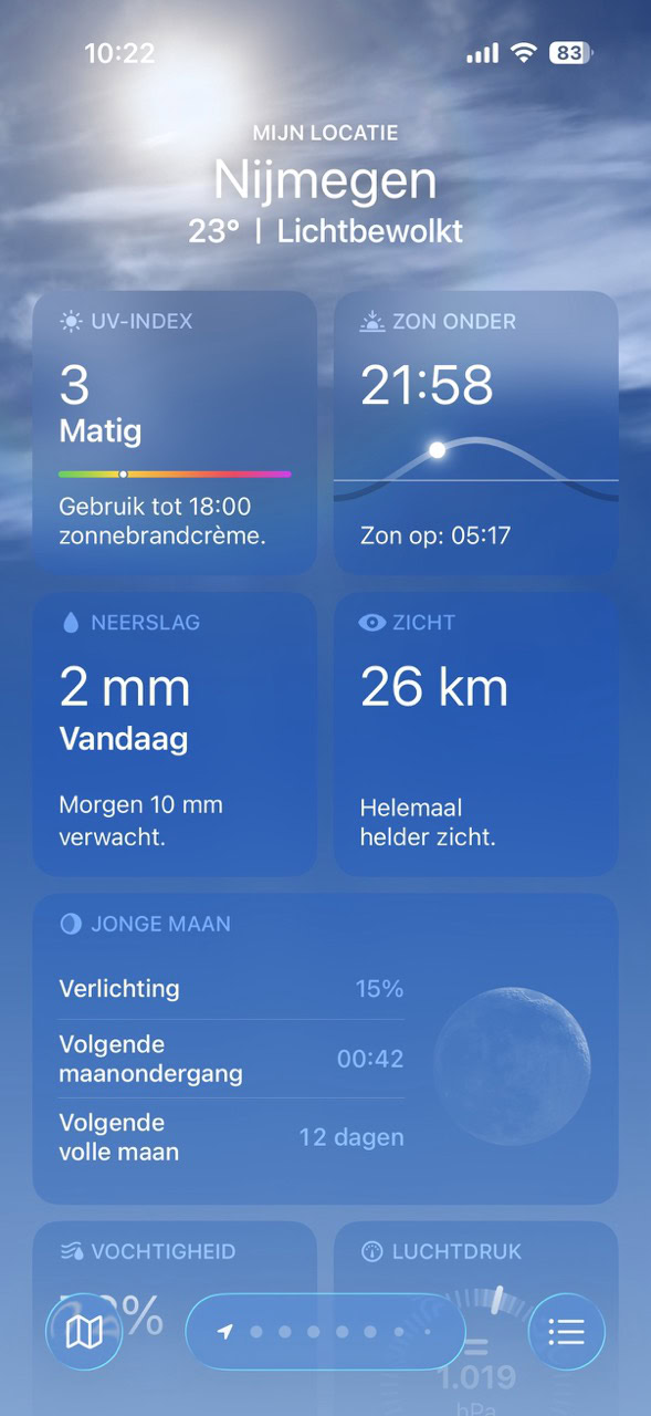 Instructiefoto: Weer-app