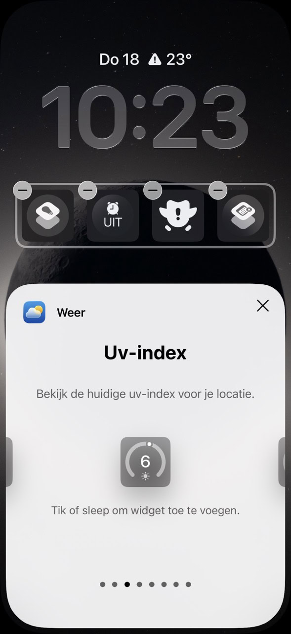 Instructiefoto: Op je vergrendelscherm