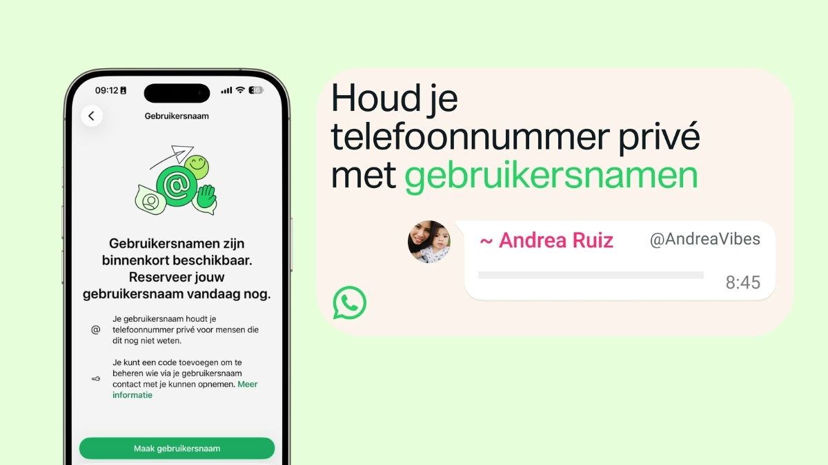 whatsapp gebruikersnaam reserveren