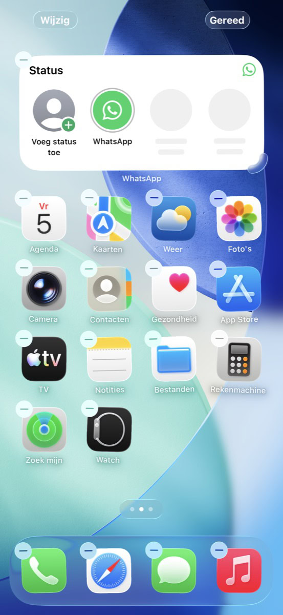 WhatsApp-widget op thuisscherm