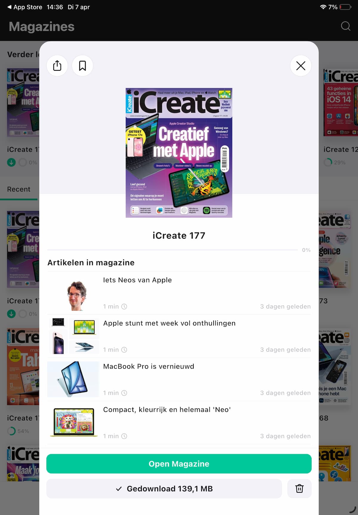 Instructiefoto: Offline lezen