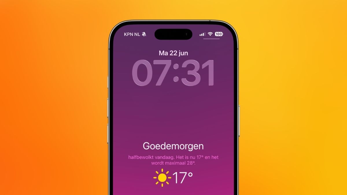Goedemorgen scherm iphone