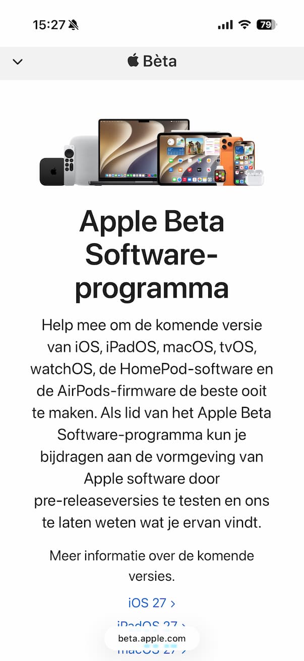 Apple beta software programma