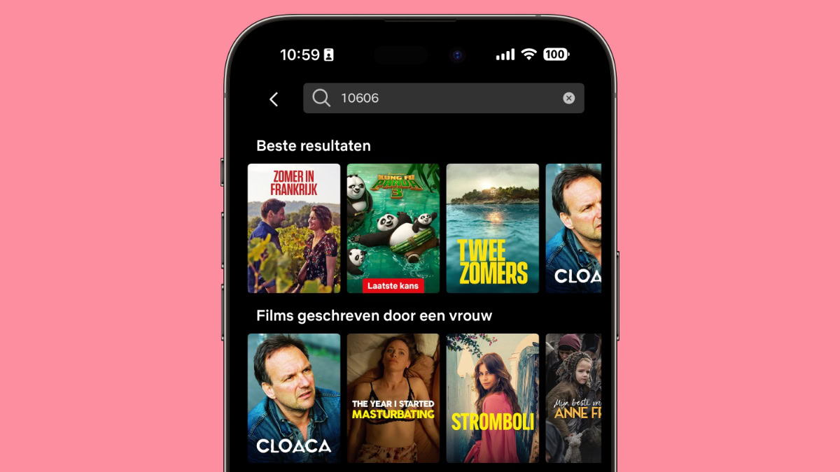 Netflix aanbod met code 10606