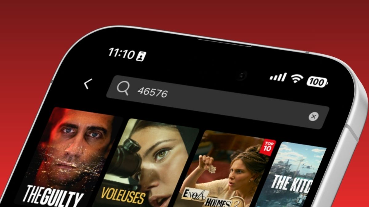 Code 46576 in zoekbalk Netflix op iPhone