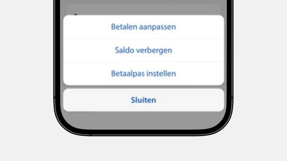 Saldo verbergen