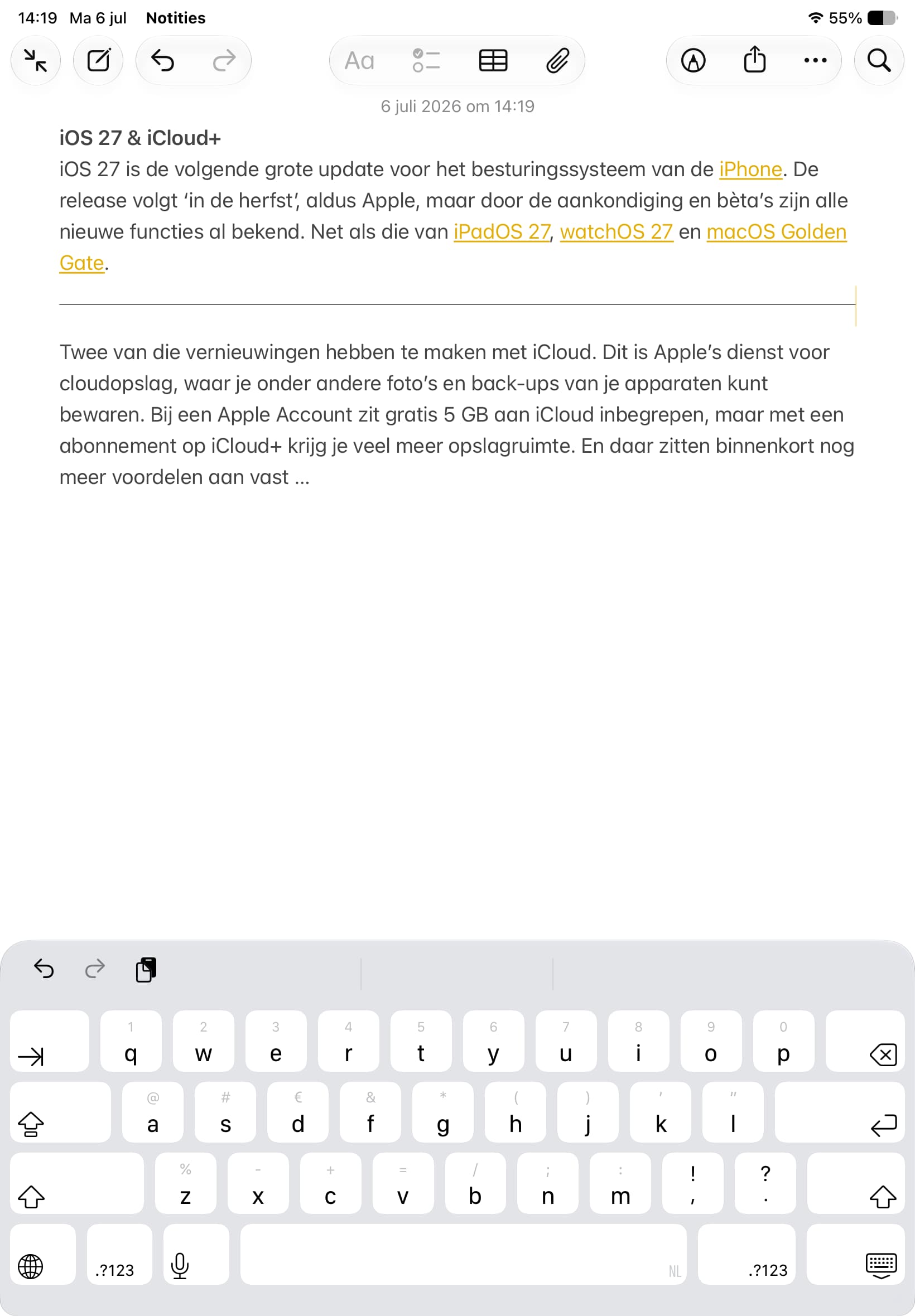 Scheidingslijn toevoegen