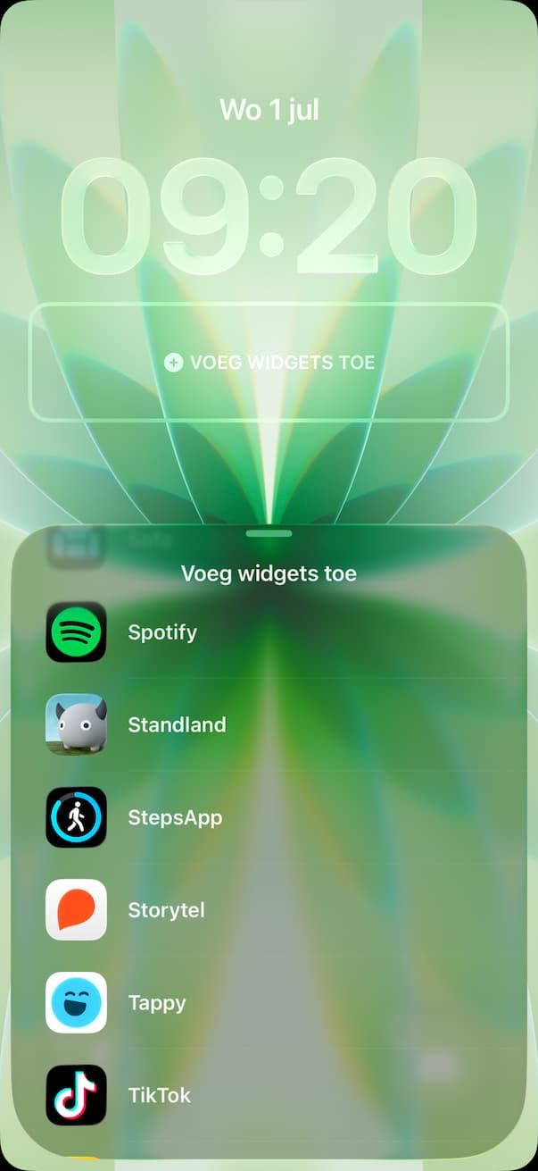 Instructiefoto: Voeg widget toe