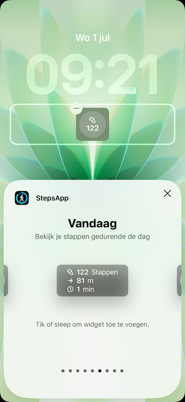 Instructiefoto: Welke widget?