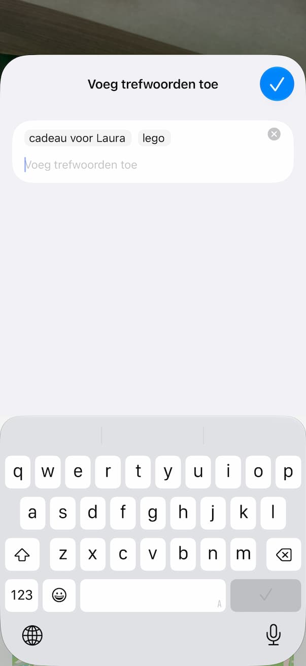 trefwoorden toevoegen