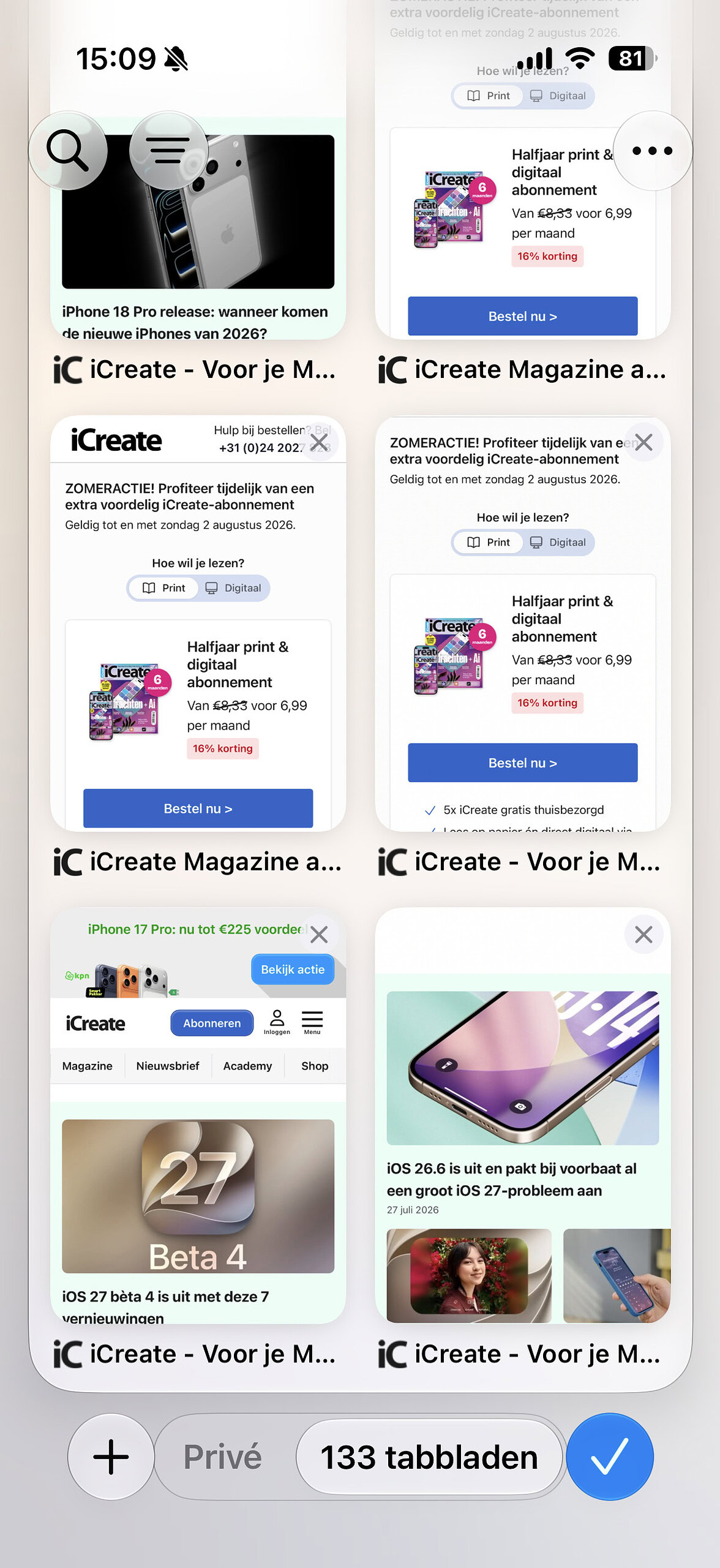 Instructiefoto: Honderden tabs