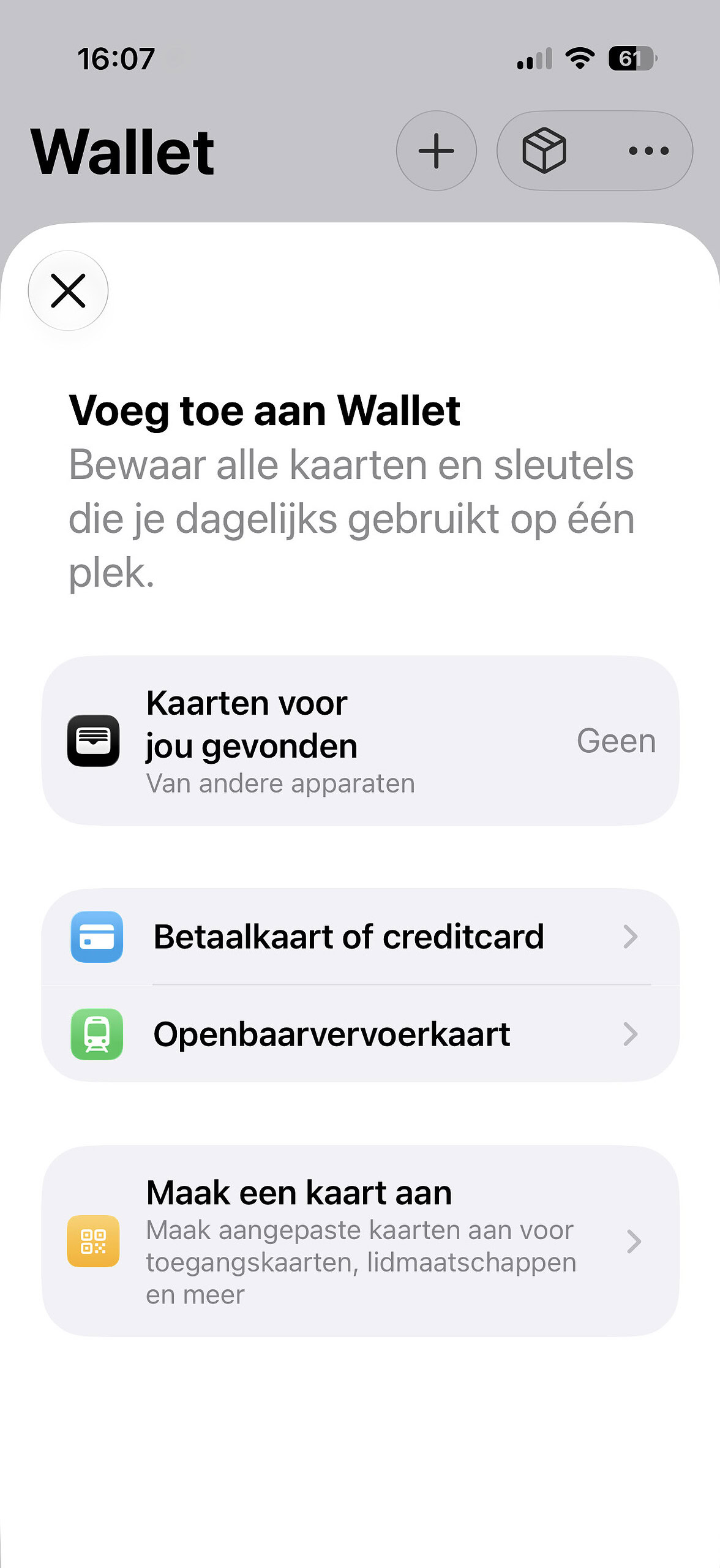 Instructiefoto: Open je Wallet