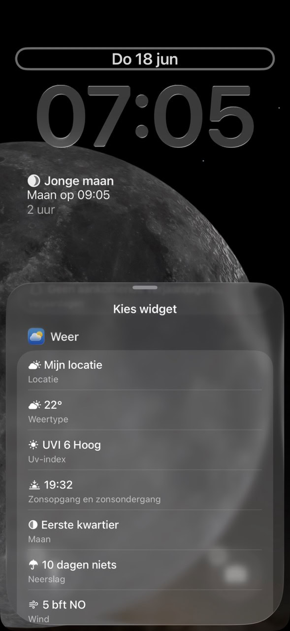 Instructiefoto: Extra widget