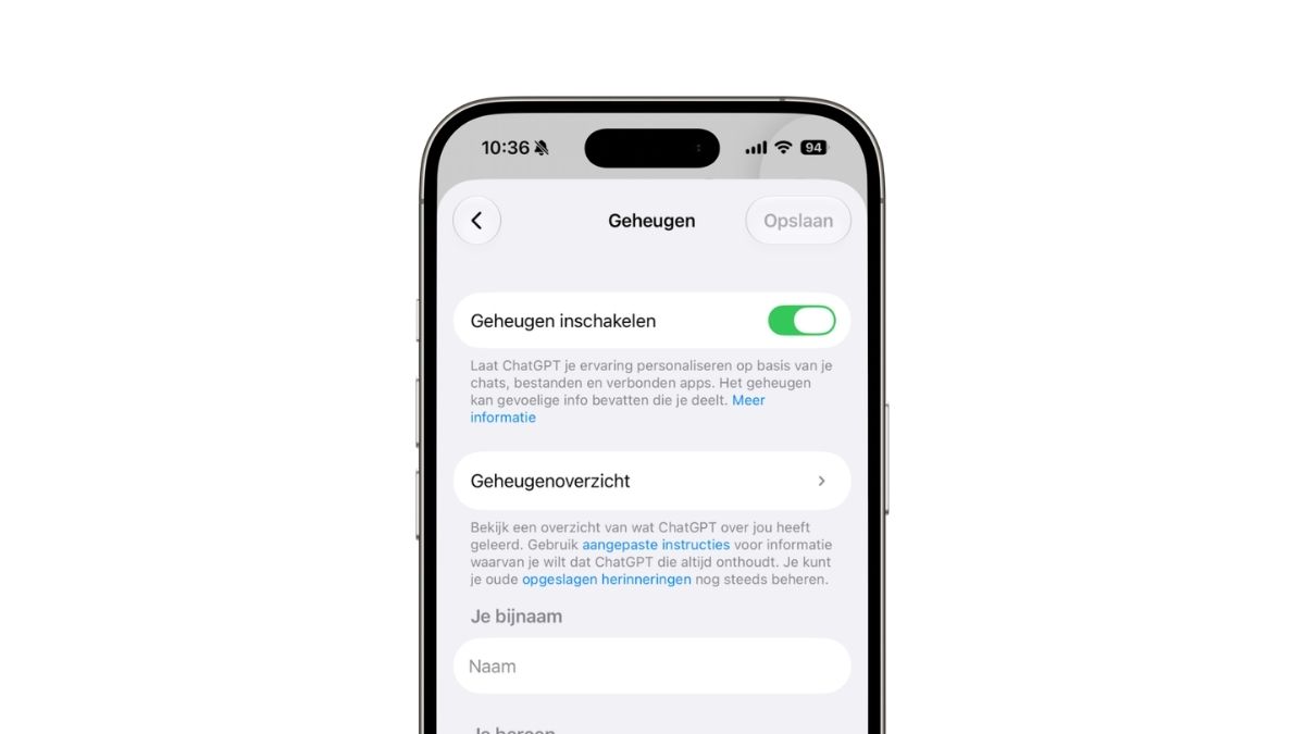 Geheugen chatgpt