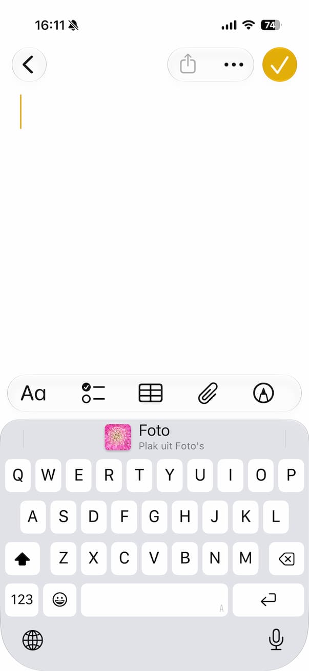 Kopieer en plak in iOS 27