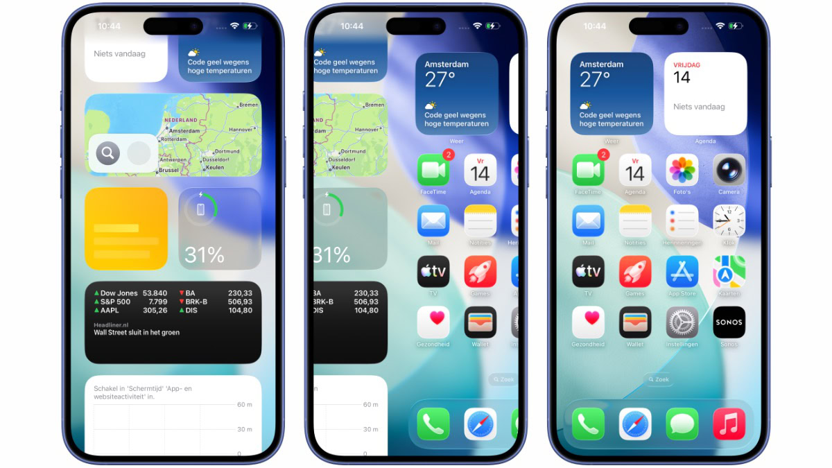 iPhone Vandaag-weergave