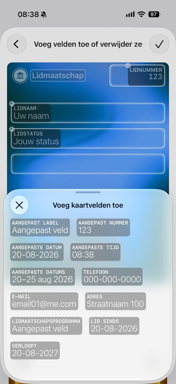 Vul de gegevens in
