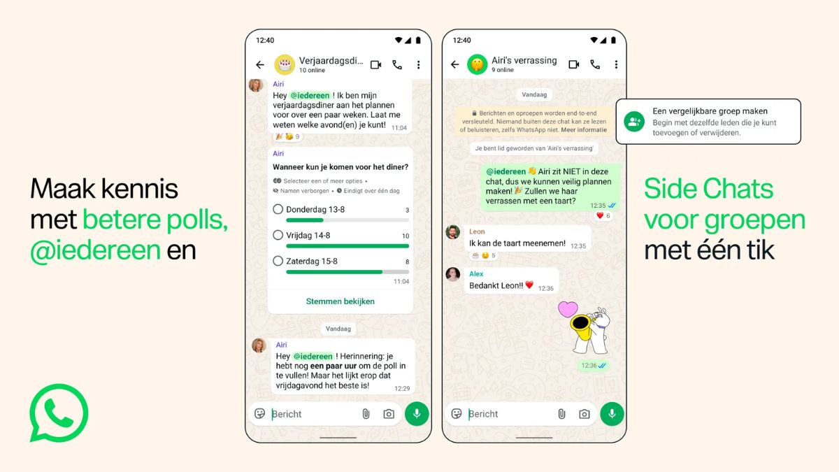 Nieuwe functies WhatsApp