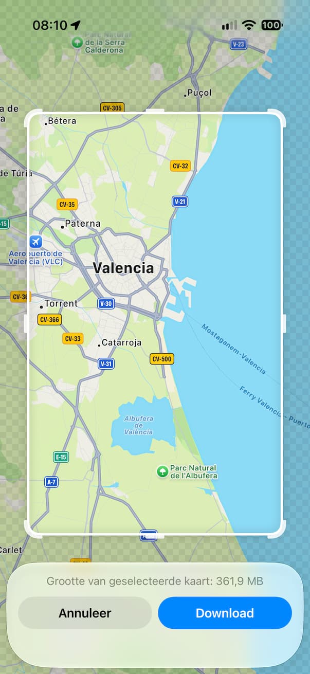 offline kaarten downloaden