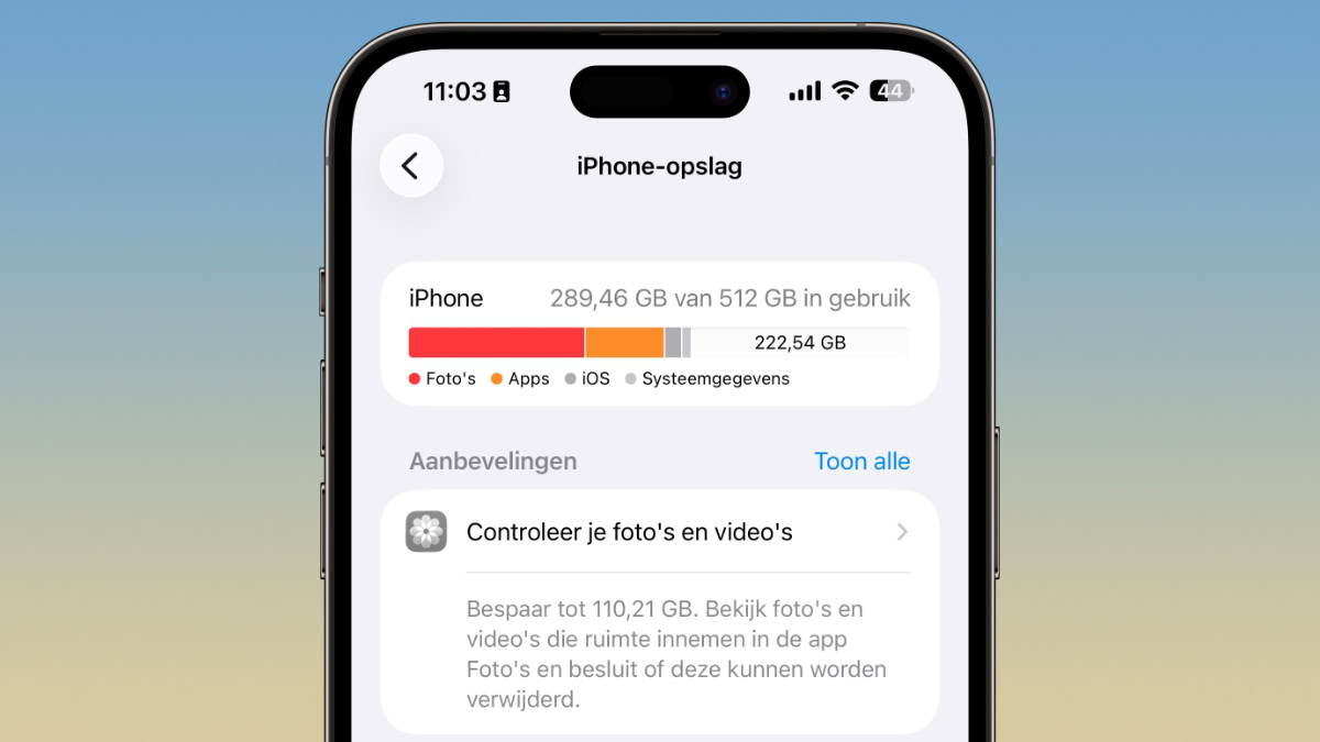iPhone met overige opslagruimte