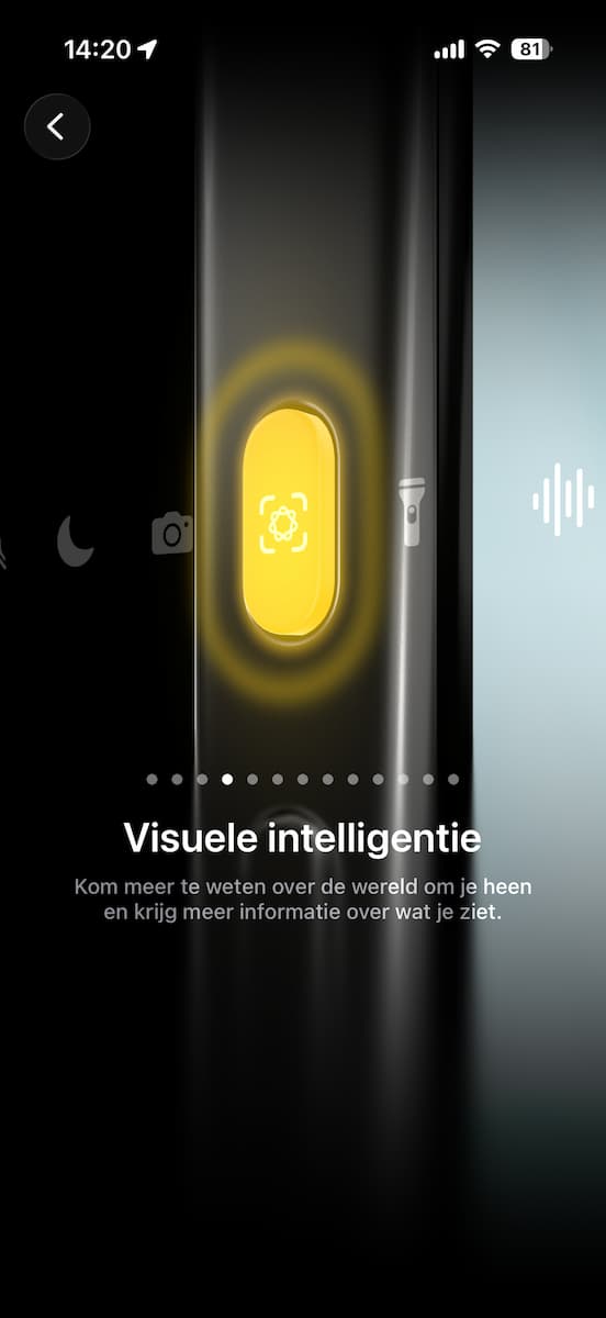 Instructiefoto: Visuele intelligentie activeren