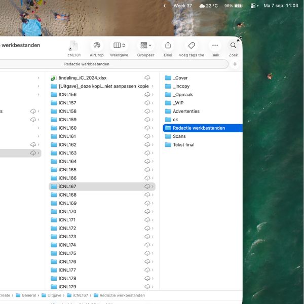 Kolommen in finder