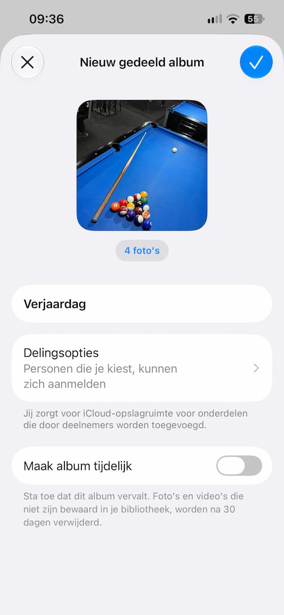 Instructiefoto: Op de iCloud