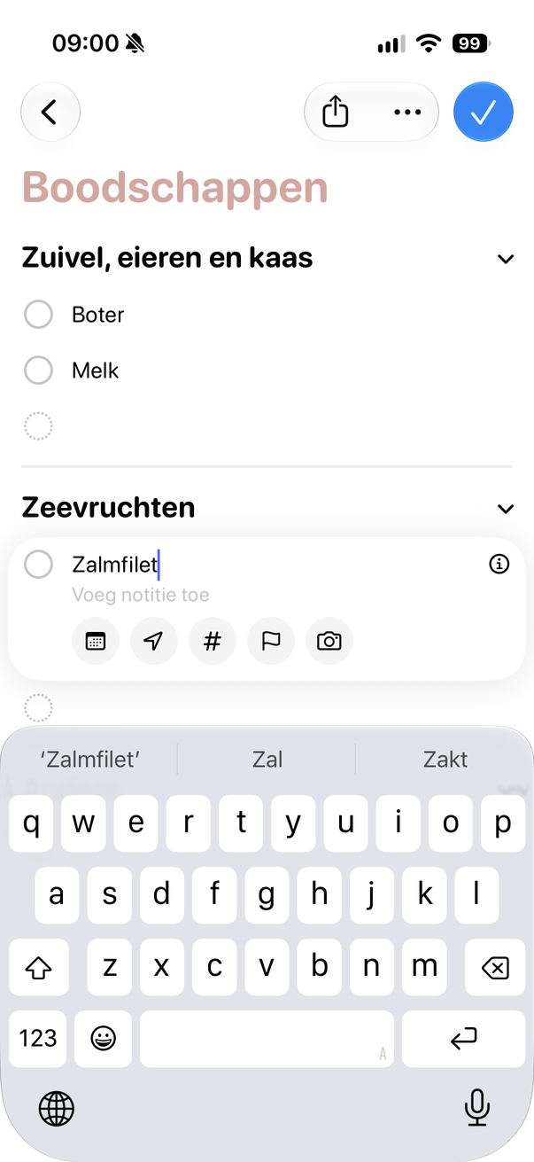 Maak een boodschappenlijstje