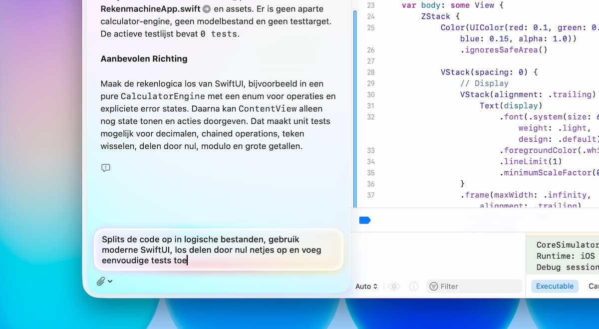 Instructiefoto: Laat Codex verbeteren