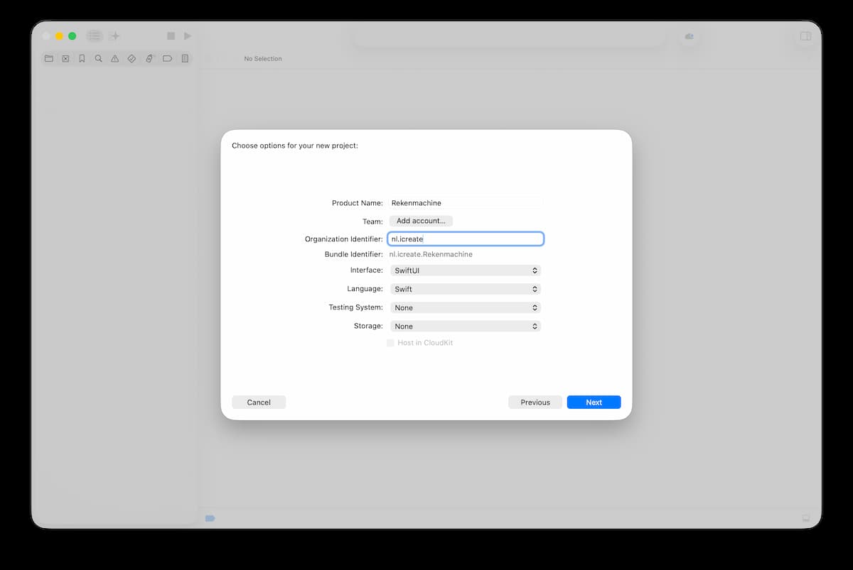 Instructiefoto: Nieuw Xcode-project