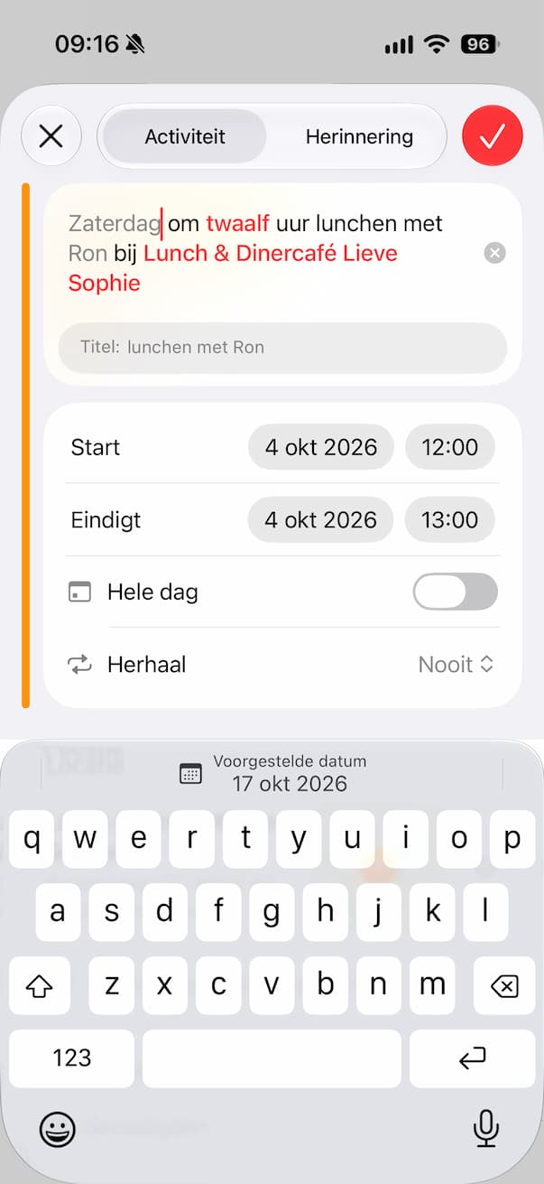 Apple Intelligence in Agenda