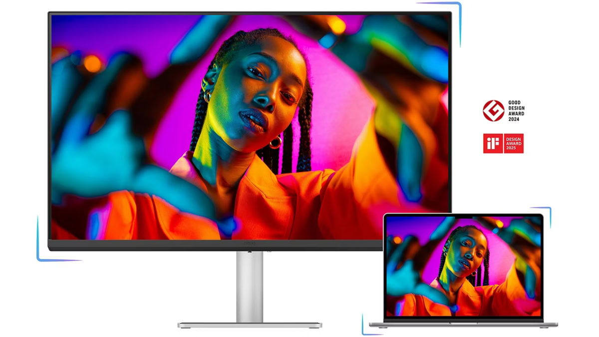 BenQ MA-monitor naast MacBook