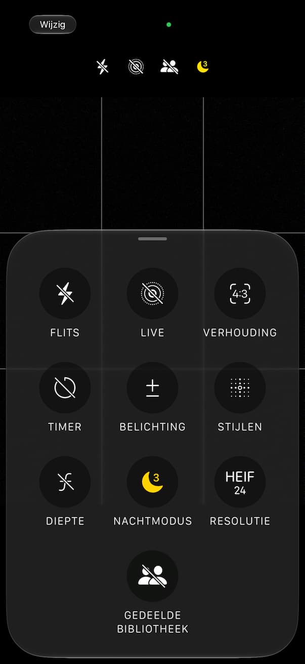 Cameraknoppen aanpassen